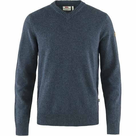 Fjällräven Udsalg Sweater Herre Övik Mørkeblå WYVO49680